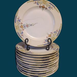 Hutschenreuther Selb HUT6 Floral & Swag Flat‎ Dinner Platel 1920's Antique